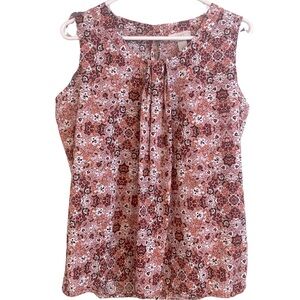 Ann Taylor Loft Floral Print Blouse Size M